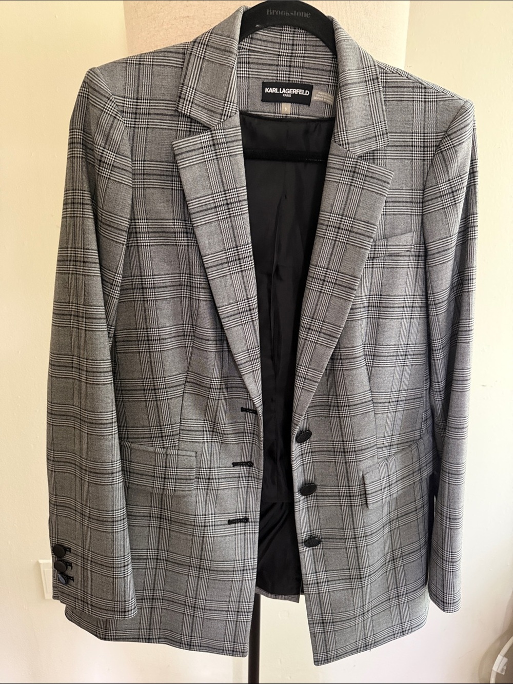 Karl Lagerfeld Gray Glen Plaid Sport Coat